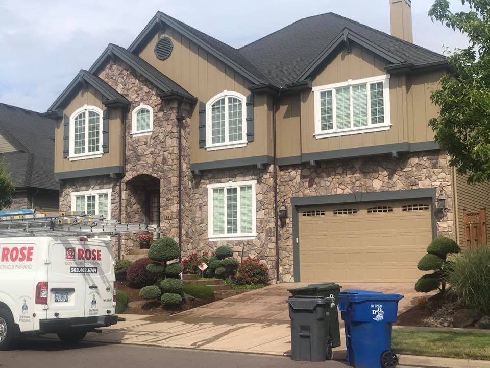 exterior house painting by Rose Contracting and Painting in Salem Oregon